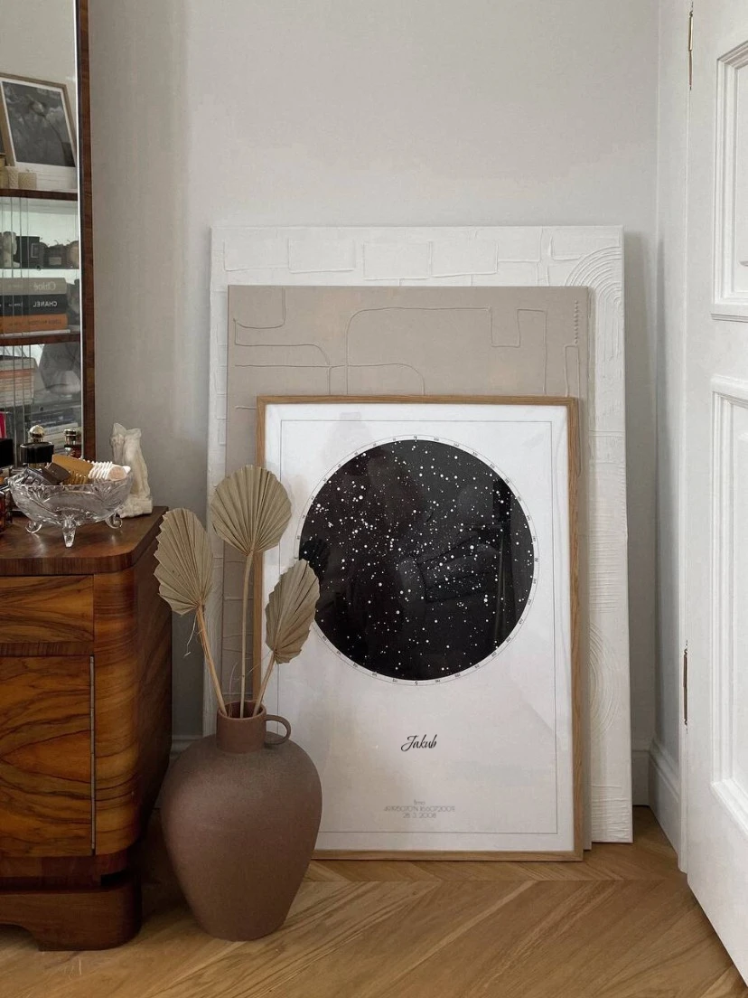 Mapa nebe v den narozenin vyrobená na zakázku, která udělá na obdarovaného obrovský dojem.