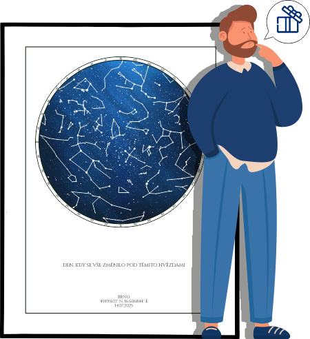 Hvězdná mapa se může stát velmi vydařeným dárkem z mnoha důvodů.